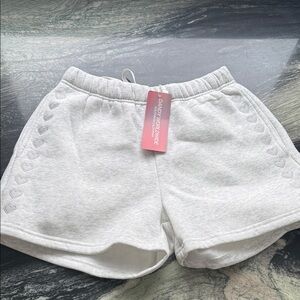 Women's Athletic Shorts with Heart Embroidery